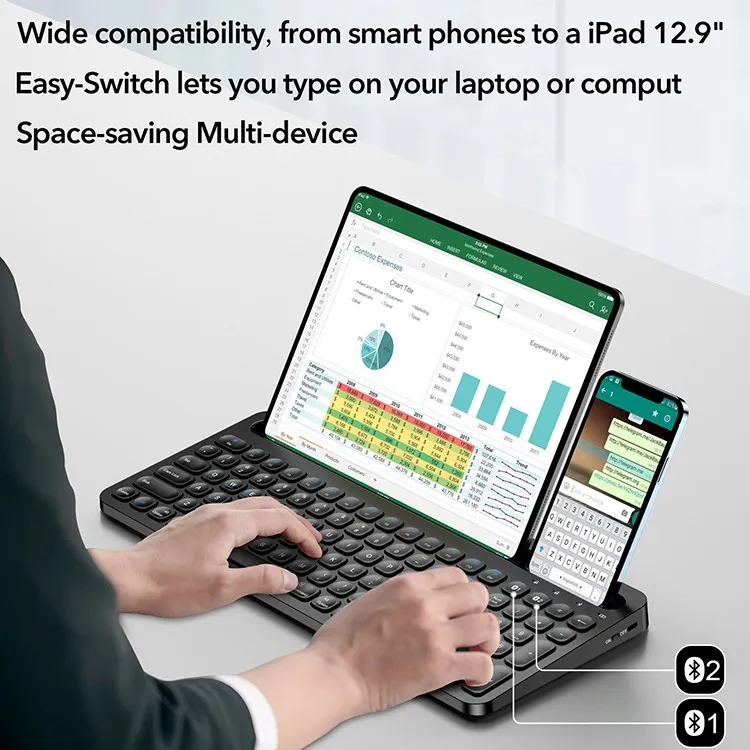 China Bluetooth Keyboard With Cradle And Numpad